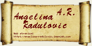 Angelina Radulović vizit kartica